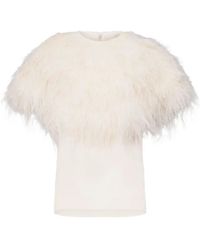 Loulou de Saison - Iona Feather-Trim Blouse - Lyst