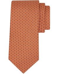 Ferragamo - Corbata de seda con estampado Gancini - Lyst