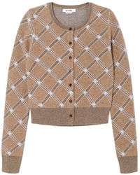RE/DONE - Tartan Cropped Cardigan - Lyst