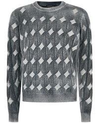 AROVESCIO - Cable-Knit Diamond-Pattern Sweater - Lyst