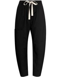 Lee Mathews - Drawstring Cropped Cotton Trousers - Lyst
