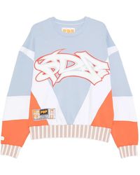 PDF - Graphic-Print Colour-Block Sweatshirt - Lyst