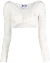 Concepto - Knotted Cropped Cardigan - Lyst