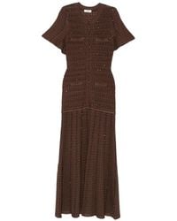 Sandro - Sequin-Embellished Knitted Maxi Dress - Lyst