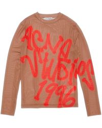 Acne Studios - T-Shirt Con Stampa - Lyst