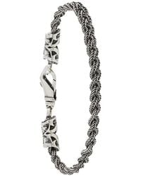 Emanuele Bicocchi - Sterling Chain Plait Bracelet - Lyst
