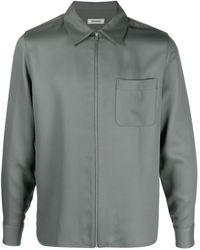Sandro - Reißverschluss-Hemdjacke mit spitzem Kragen - Lyst