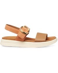 Geox - Xand 2S Buckle-Fastening Metallic Sandals - Lyst