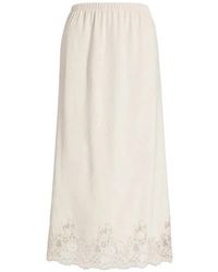 Alberta Ferretti - Midi-Rok Met Kant - Lyst