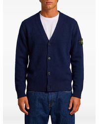 Stone Island - Alpaca And Wool-Blend V-Neck Cardigan - Lyst