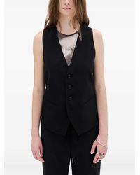 Ann Demeulemeester - Charlotte Button-Fastening Waistcoat - Lyst