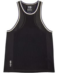 Y-3 - Logo-Print Sleeveless Tank Top - Lyst