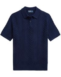 Polo Ralph Lauren - Knitted Cotton Polo Shirt - Lyst