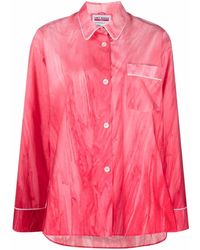 F.R.S For Restless Sleepers Pipe-trim Pyjama Shirt - Pink
