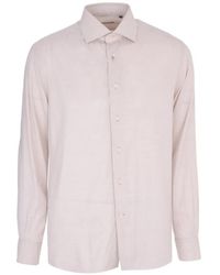 Corneliani - Spread-Collar Long-Sleeved Shirt - Lyst