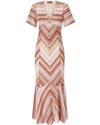 Missoni - Serrated Zigzag-Pattern Maxi Dress - Lyst