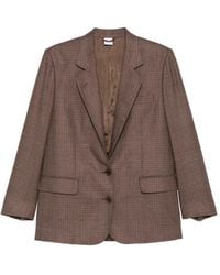 Aspesi - Check-Pattern Notched-Lapel Blazer - Lyst