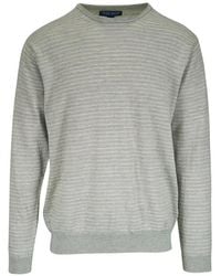 Peter Millar - Striped Crew-Neck Sweater - Lyst
