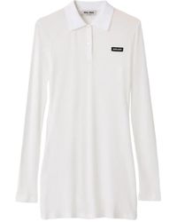 Miu Miu - Vestido corto de canalé - Lyst