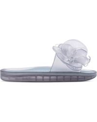 Melissa - X Y/Project Flower-Embellished Slide Sandals - Lyst