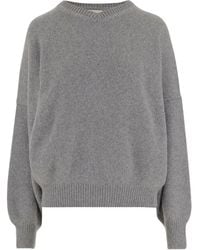 KHAITE - Geribbelde Kasjmier Trui Met V-Hals - Lyst