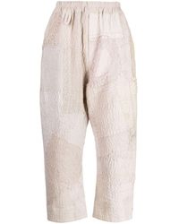 By Walid - Gerald Linen Cropped Pants - Lyst