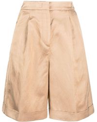 Peserico - High-waisted Tailored Shorts - Lyst