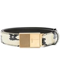 KHAITE - Snakeskin Effect Belt - Lyst