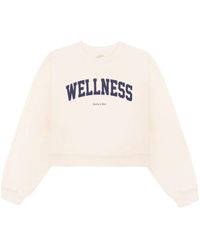Sporty & Rich - Wellness Ivy Cropped Sweatshirt - Lyst