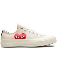 Converse - X Comme Des Garçons Play Chuck 70 Low "Milk" Sneakers - Lyst