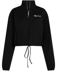 KARL LAGERFELD - Half-Zip Drawcord Hem Sweatshirt - Lyst