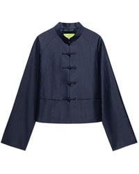 Shanghai Tang - Frog-Button Cropped Jacket - Lyst