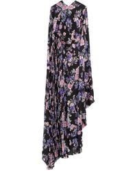 Balenciaga - Floral-Print Pleated Maxi Dress - Lyst