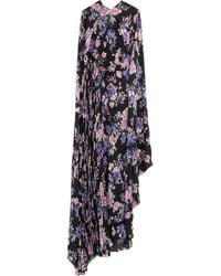 Balenciaga - Floral-Print Pleated Maxi Dress - Lyst