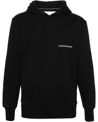 Calvin Klein - Logo-Print Cotton Hoodie - Lyst