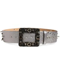 Dolce & Gabbana - Crystal-Embellished Studded Belt - Lyst