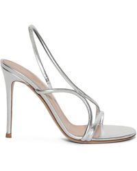 Gianvito Rossi - 100Mm Slingback Leather Sandals - Lyst