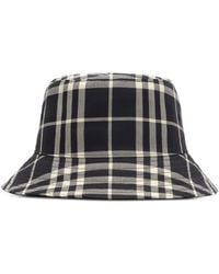 Burberry - Check Cotton Bucket Hat - Lyst