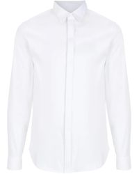 ARMANI EXCHANGE - Slim-Cut Tailored Long-Sleeve Shirt - Lyst