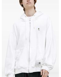 Maison Mihara Yasuhiro - Embroidered Zip-Up Hoodie - Lyst