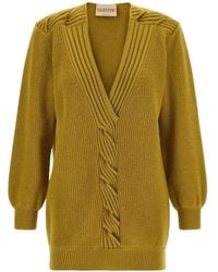 Valentino Garavani - Braided Ribbed-Knit Sweater - Lyst
