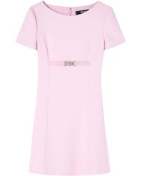 Versace - Medusa 95 Mini-Jurk Met Korte Mouwen - Lyst