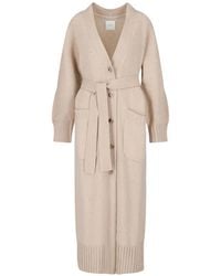 Malo - Belted Button-Up Cardi-Coat - Lyst