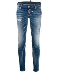 DSquared² - Paint Splattered Skinny Jeans - Lyst
