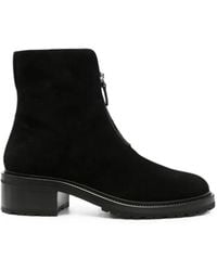 The Row - Hike Zipped-Front Suede Boots - Lyst