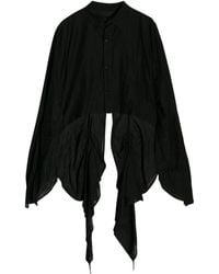 Yohji Yamamoto - Asymmetric Cotton-silk Shirt - Lyst