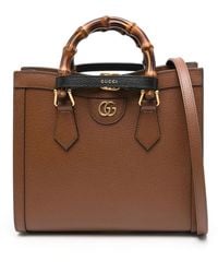 Gucci - ダイアナ レザー ハンドバッグ S - Lyst