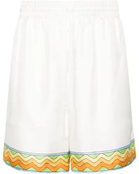 CASABLANCA - Afro Cubism Tennis Club シルクショートパンツ - Lyst