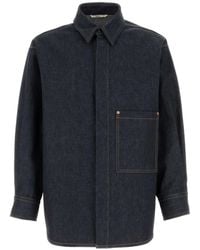 Valentino Garavani - Denim Leather-Patch Shirt - Lyst
