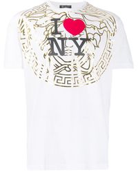 Verwonderend Versace Cotton I Love Ny Runway Graphic Tee in White for Men HV-95